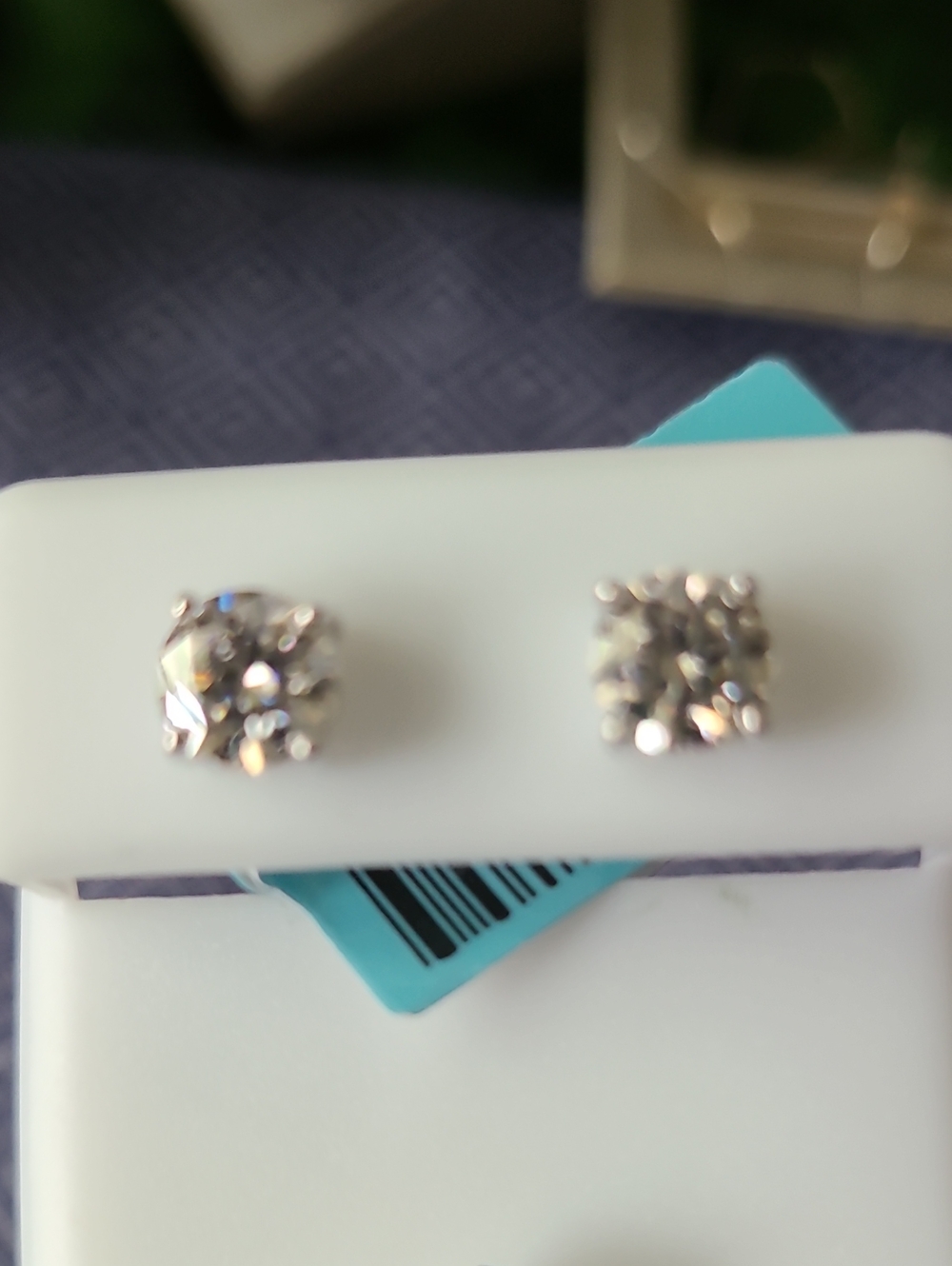 Round Moissanite Stud Earrings